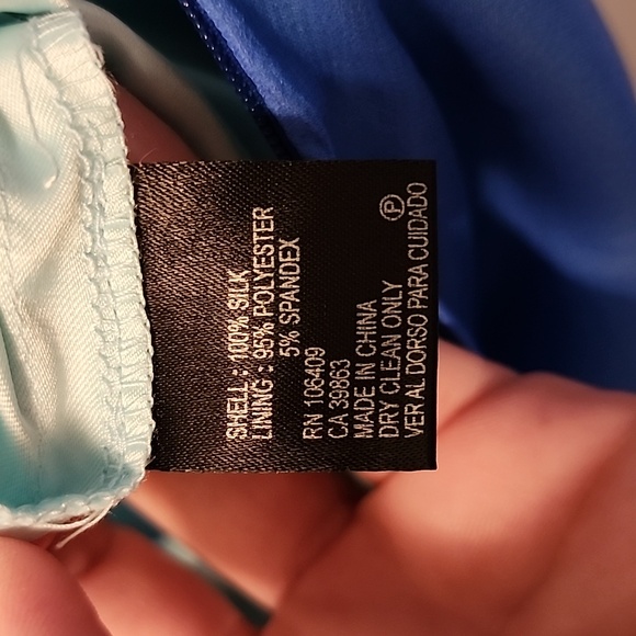 Gianni Bini One Shoulder Blue Ombre Ruffle Dress. Size 0. NWT. - Picture 10 of 10